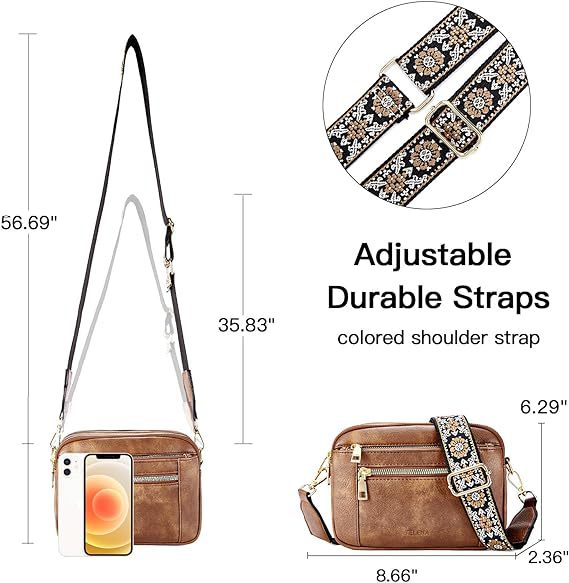 đ„Handgjorda fĂ€rgglada remmar Crossbody lĂ€dervĂ€skor och plĂ„nböckerđ