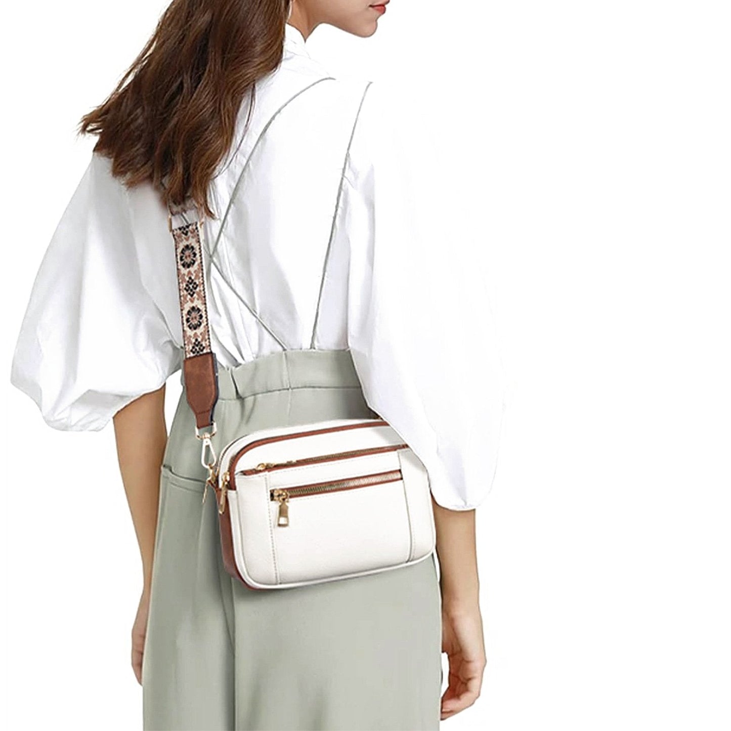 đ„Handgjorda fĂ€rgglada remmar Crossbody lĂ€dervĂ€skor och plĂ„nböckerđ
