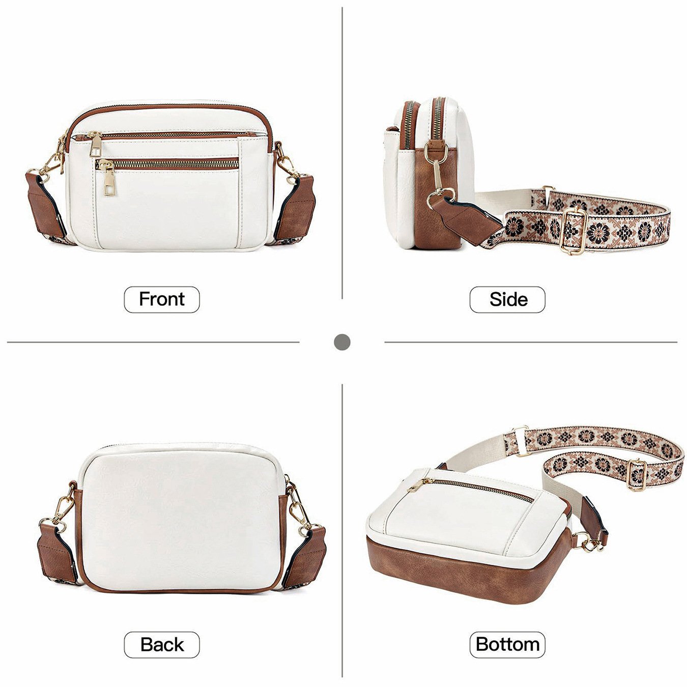 đ„Handgjorda fĂ€rgglada remmar Crossbody lĂ€dervĂ€skor och plĂ„nböckerđ